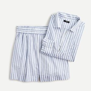 NWOT J.Crew cotton voile beach tunic set in stripe - Medium